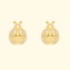 Accessories EF Collection Earrings | 14K Baby Lucky Ladybug Stud Earring|Yellow Gold