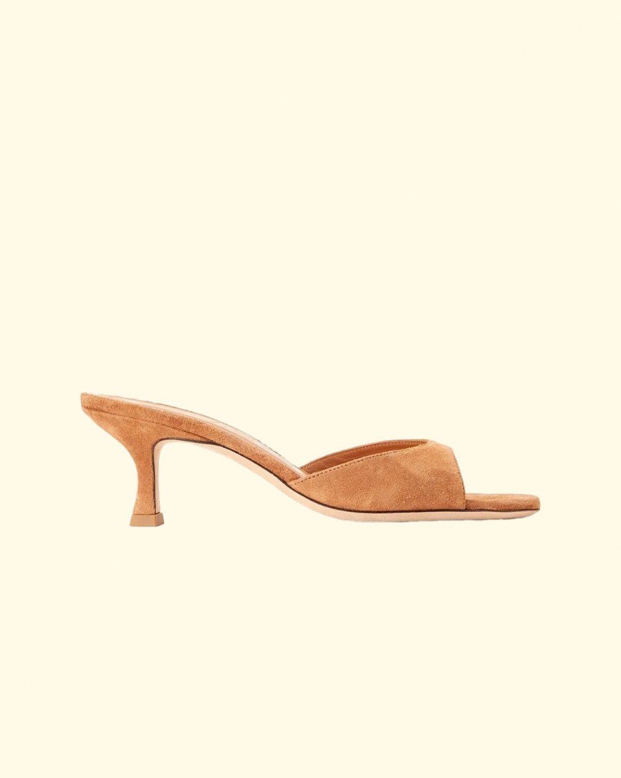 Women Staud Heels | Brigitte Mule|Tan