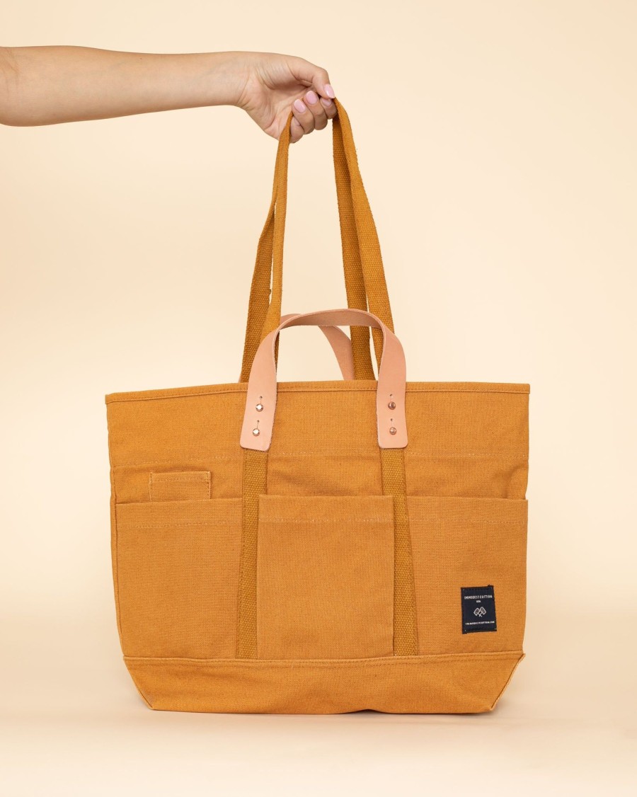 Accessories Immodest Cotton Totes | Construction Tote|Mustard Seed