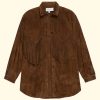 Women The Great Jackets | The Suede Fringe Shirt Jacket