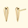 Accessories carrie Hoffman Earrings | 14K Yellow Gold Droplet Studs|Satin