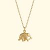 Accessories Alex Monroe Necklaces | Teeny Tiny Elephant Necklace/18Ct Yellow Gold