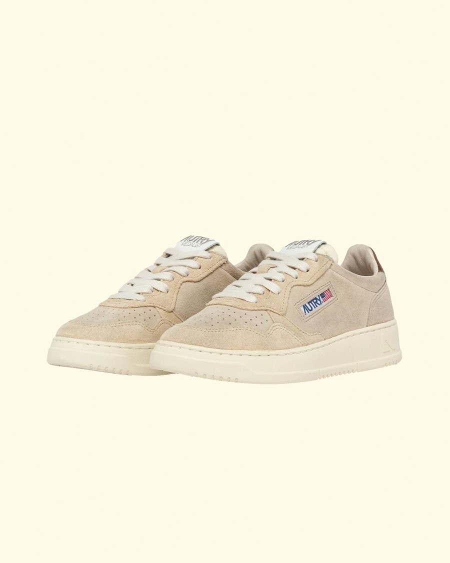 Women Autry Sneakers | Medalist Low Sneakers|Suede Geyser/Ecru