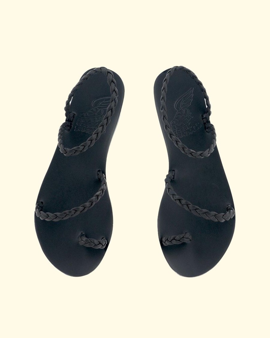 Women Ancient Greek Sandals Sandals | Eleftheria-Nappa|Black