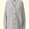 Women Staud Sweaters | Matilda Cardigan|Heather Grey