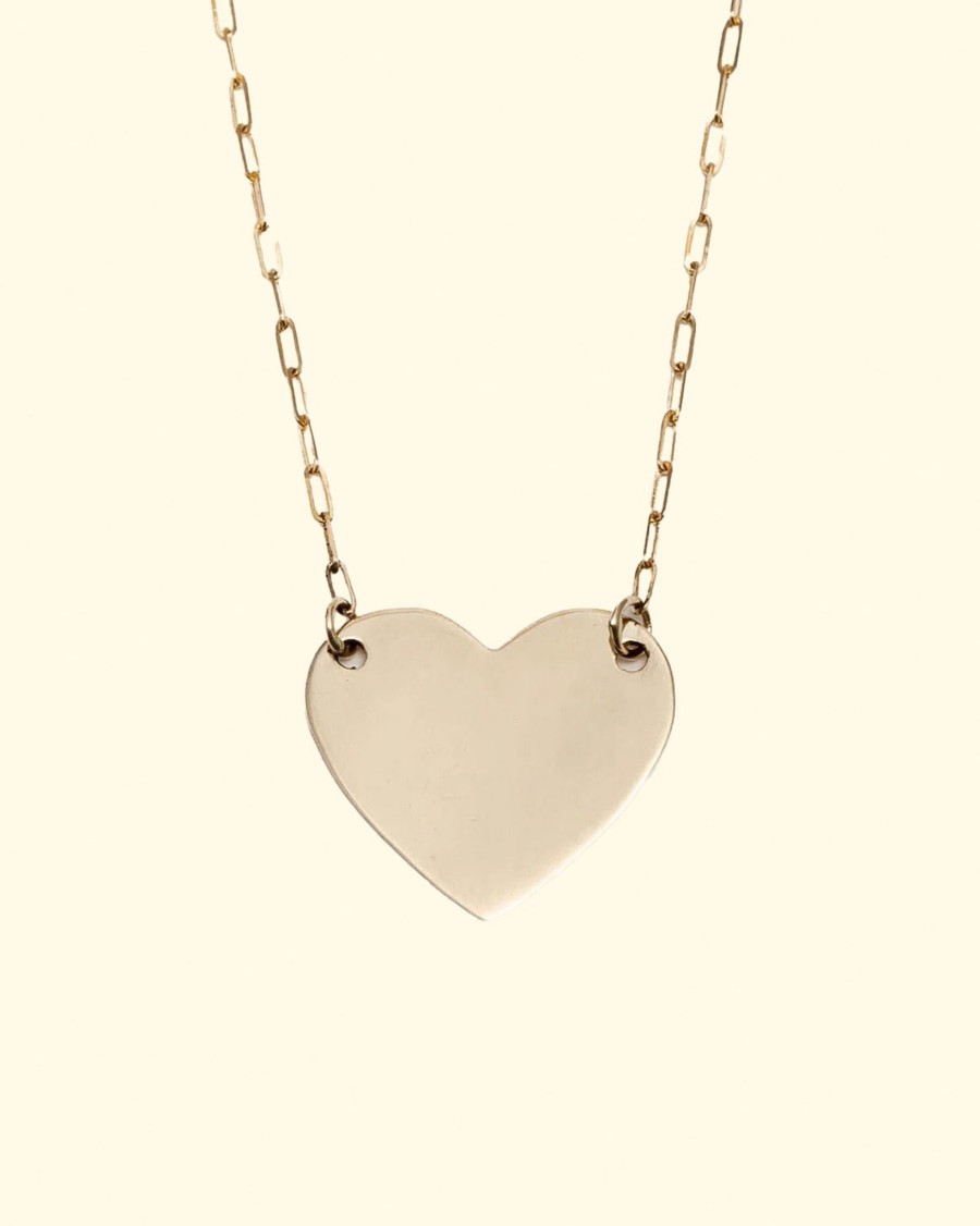 Accessories Loren Stewart Necklaces | Heart Id Necklace|14Kt Yellow Gold